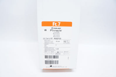Terumo RSS703 Pinnacle Introducer Sheath 7Fr. x 10cm x 0.038inch (x) - Box of 10